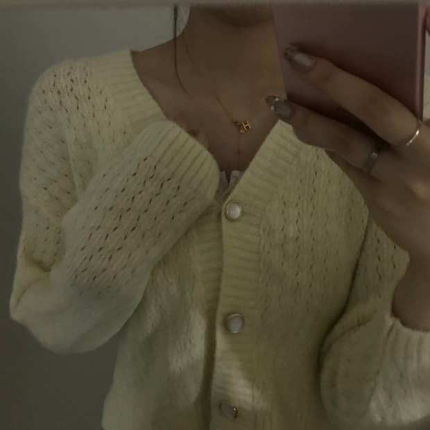 아이보리 금장 가디건 🌷