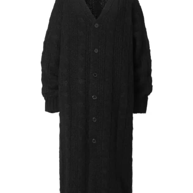 쓰리타임즈 베일리 롱 가디건 bailey long cardigan 블랙