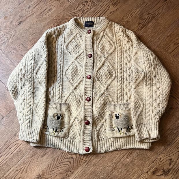 [XL]90's 유로 빈티지 보카시 피셔맨 스웨터 가디건