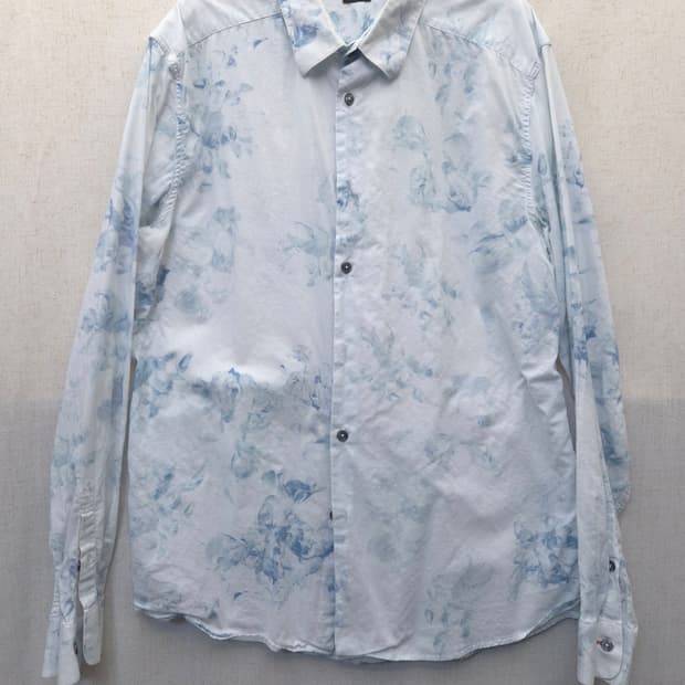 폴 스미스 남성 하늘색 꽃무늬 셔츠 L