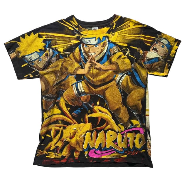 Naruto 나루토 올오버 프린트 반팔 티셔츠