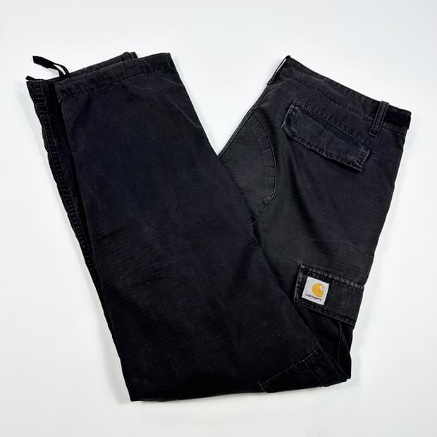 (수선존재, 34) 칼하트 wip 오리지널 립스탑 카고팬츠 블랙