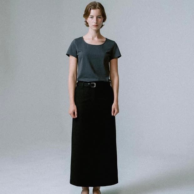 르에떼 Maxi A Skirt in Black