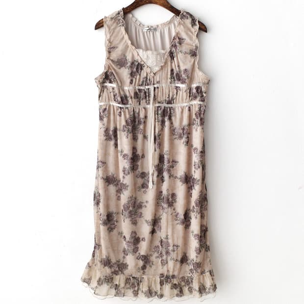 flower lace sleeveless dress 