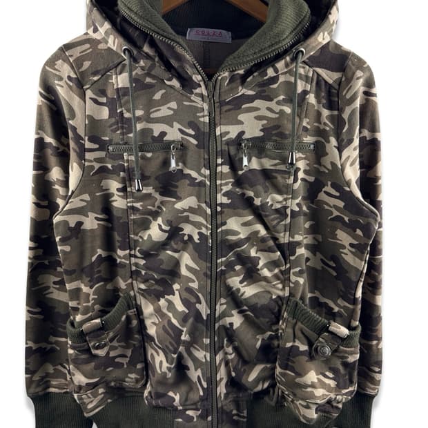 JPN Y2K 카모플라주 후드집업2871