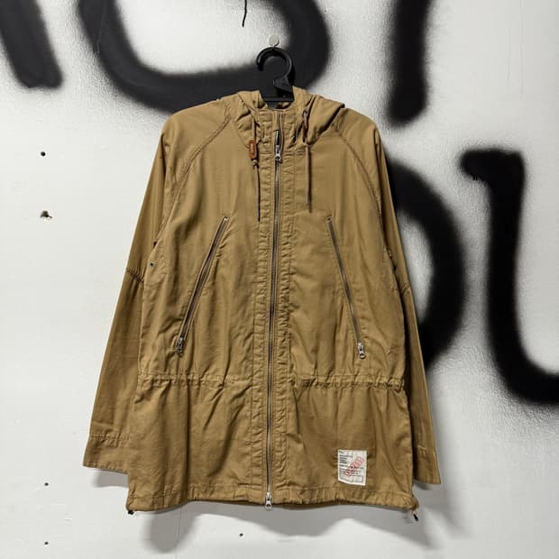 FUBU 후부 지퍼 디테일 M65 필드 자켓 베이지