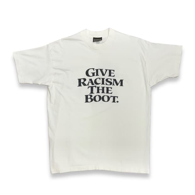 92' Give Racism The Boot 팀버랜드 프로모 티셔츠 XL