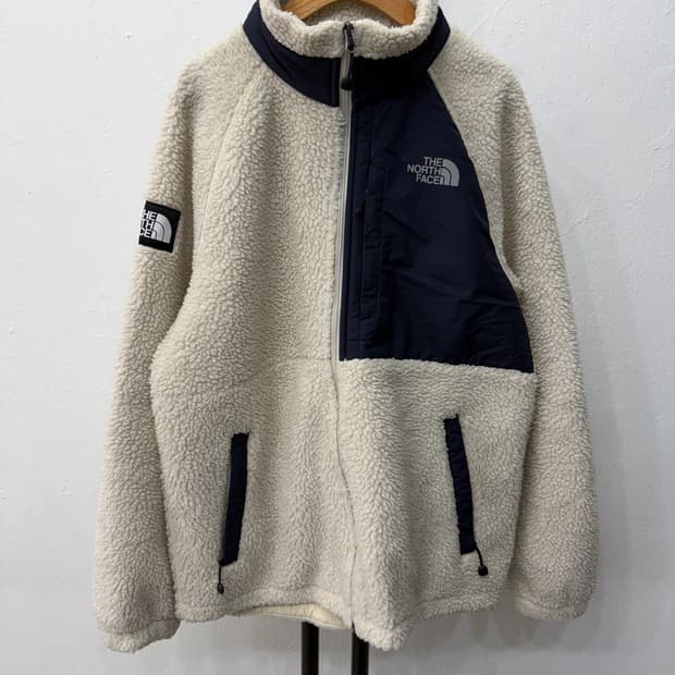 정품) 노스페이스 남성 뽀글이 플리스 아이보리 L