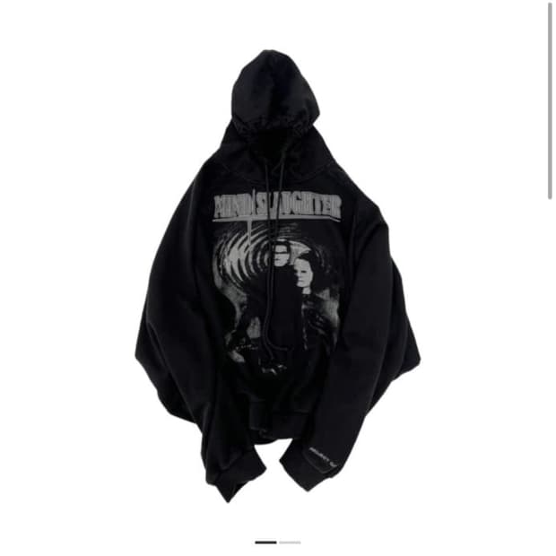 프로젝트 G/R 마인드 슬로터 빈티지 워시드 후드 블랙