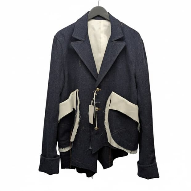 sulvam Wool Denim Long Jacket - SS-J01-4