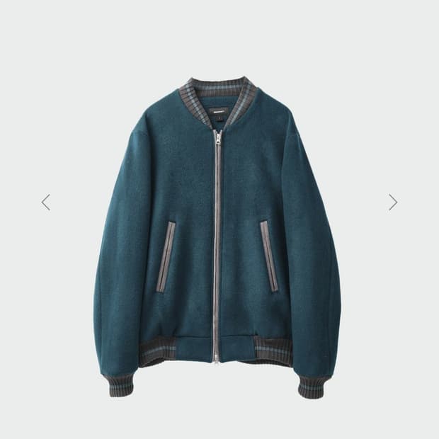 HEAVY WOOL HC BLOUSON JACKET (TURQUOISE)