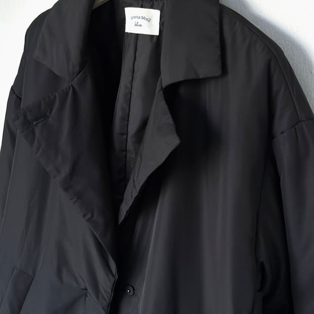 Padded wide silhouette chesterfield coat