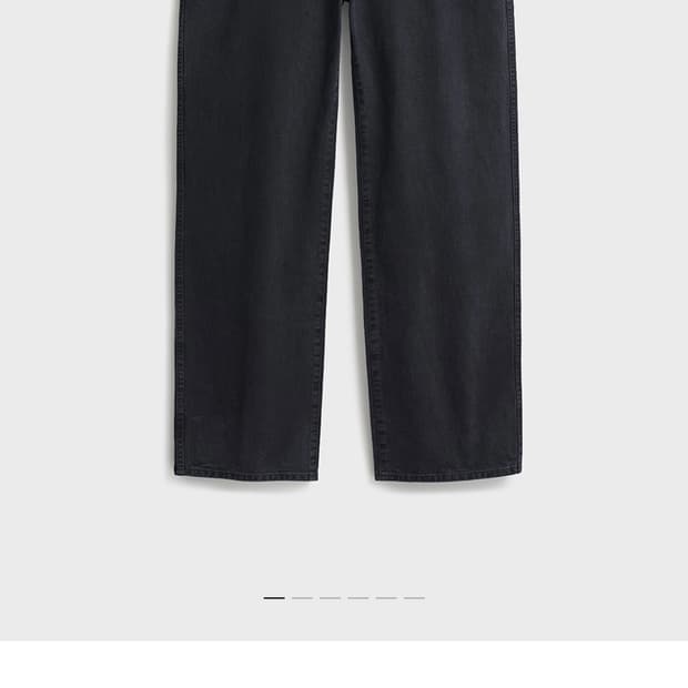 포터리 와이드 데님 워시드 블랙 1사이즈 새상품 