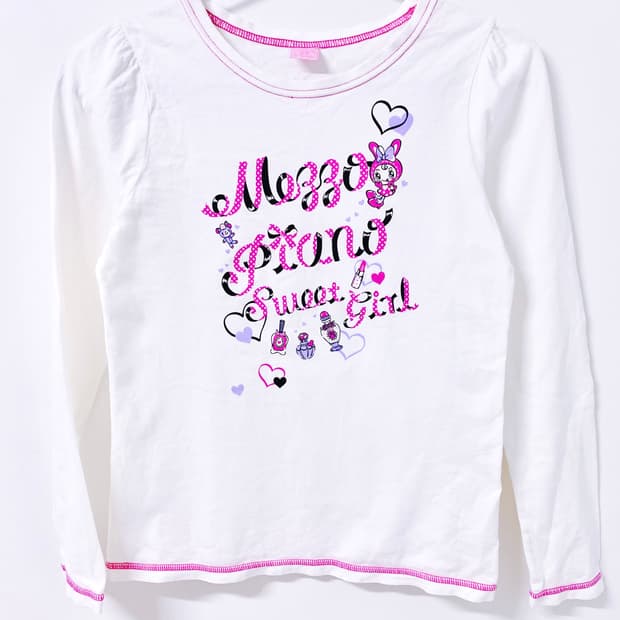 메조피아노 롱 슬리브 티셔츠 페어리계 러블리 헤이세이 히메갸루 핀터깔