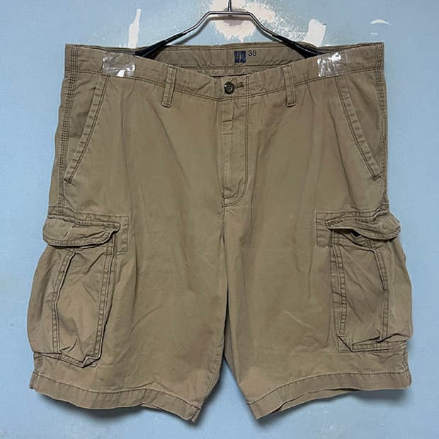 GAP 갭 클래식 버뮤다 남자 카고 반바지 베이지 루즈핏 XXL 36