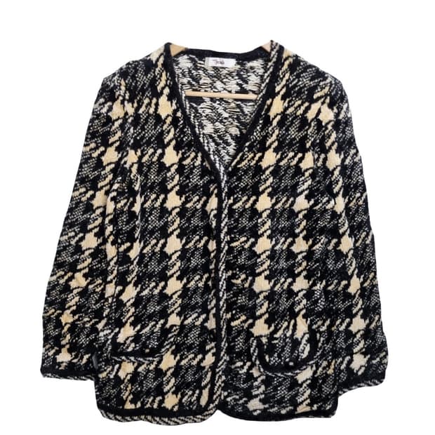 MADAM JOCONDE 블랙 빈티지 니트 가디건 