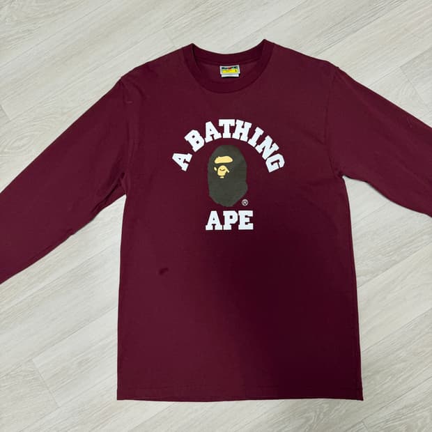 베이프 롱슬리브 버건디