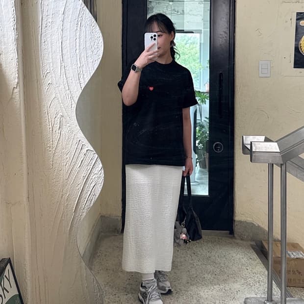 휴먼메이드 가슴 로고 반팔 S