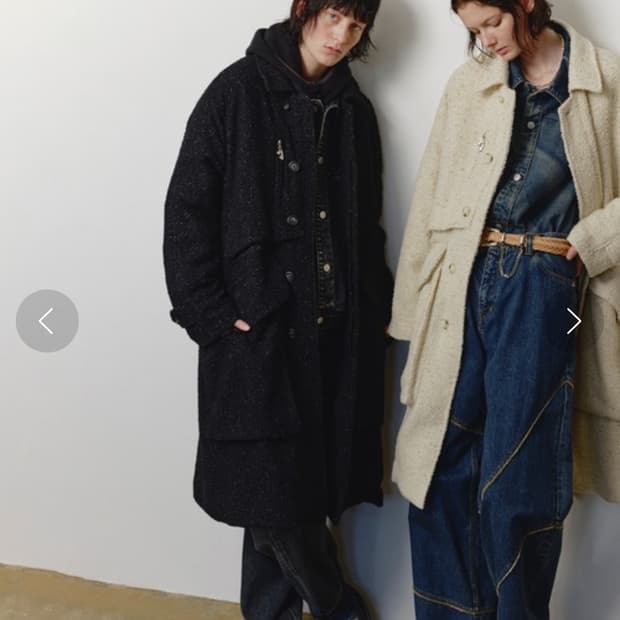 2) Jieda Tweed trench coat