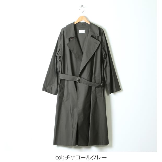 [4] 시오타 수빈 코튼 타이로켄 코트 차콜그레이
