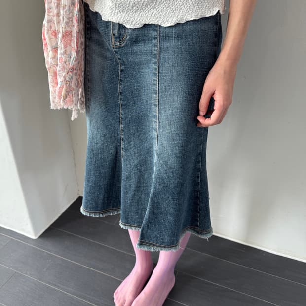 vintage denim skirt 