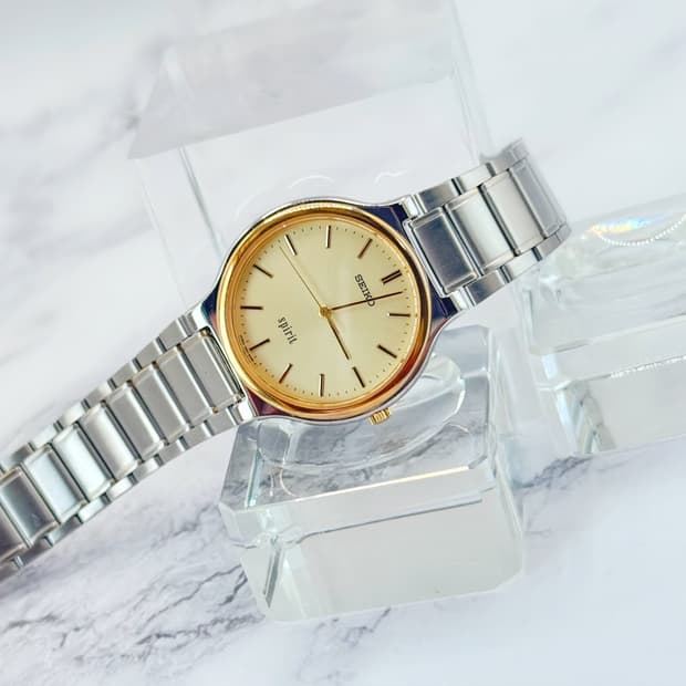 90s00s 빈티지 세이코 스피릿 샴페인 콤비 워치