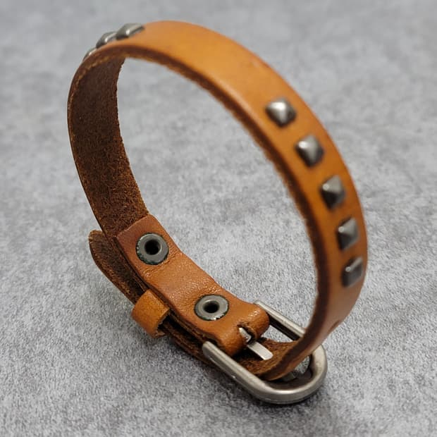 stud leather bracelet