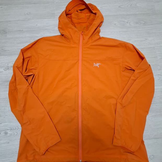 XL 아크테릭스 감마 라이트웨이트 후디 페놈 오렌지 바람막이 후드 자켓