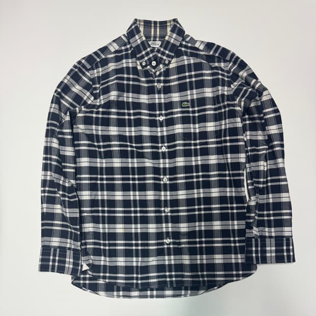 정품!! 라코스테 버거킹 이쁜 체크셔츠 40