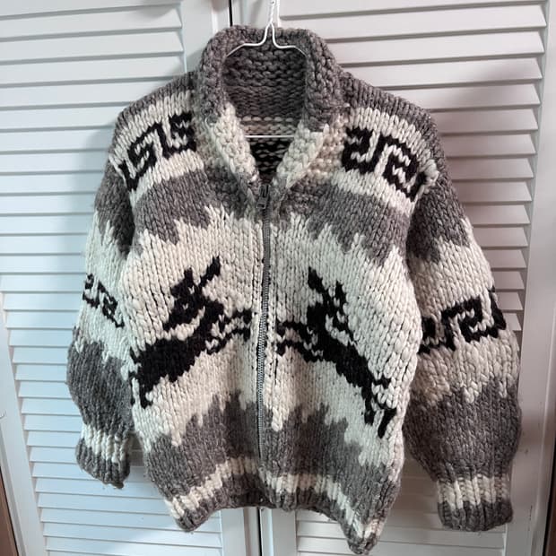 코위찬 모리걸 빈티지 집업 가디건 니트