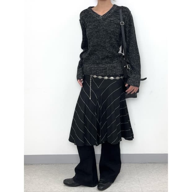 빈티지 블랙 스커트