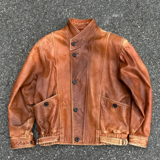 🇬🇧80s Made in England 소가죽 레더 자켓