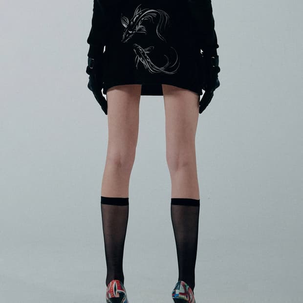 스컬프터 sculptor 벨루어 미니 스커트 벨벳 스커트 velvet