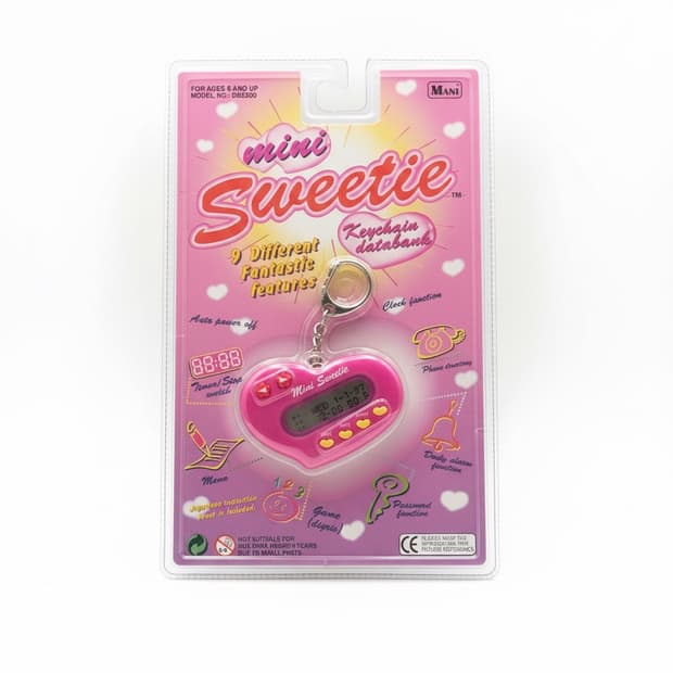 [미개봉] 90년대 Y2K 고전완구 미니 스위티 하트 전자수첩 키링