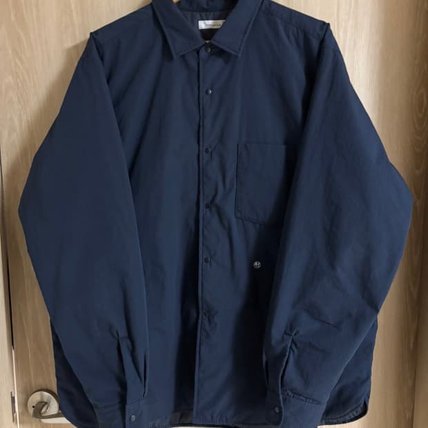 나나미카 23aw 인슐레이션 패디드 셔츠 자켓 다크네이비 XL