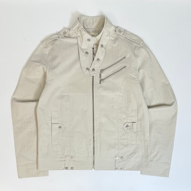 버클 지퍼 하이넥 자켓