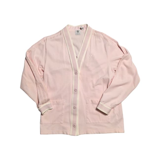 아디다스 연핑크 가디건 L