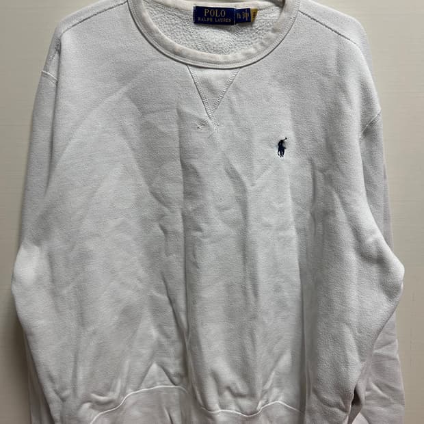 정품 폴로 랄프로렌 화이트 맨투맨 XL / 실측 110