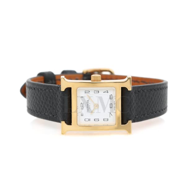 에르메스 에르워치 미니 H아워 가죽시계 HH1.101 Heure H