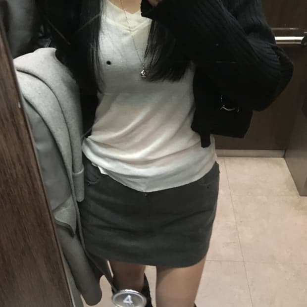 아워캐비넷 골지 가디건 vert golgi cardigan