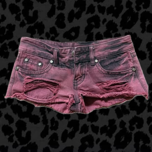 Hot pink 갸루 숏팬츠