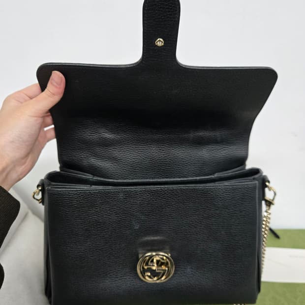 [보증서 정품] 구찌 인터로킹 탑핸들백