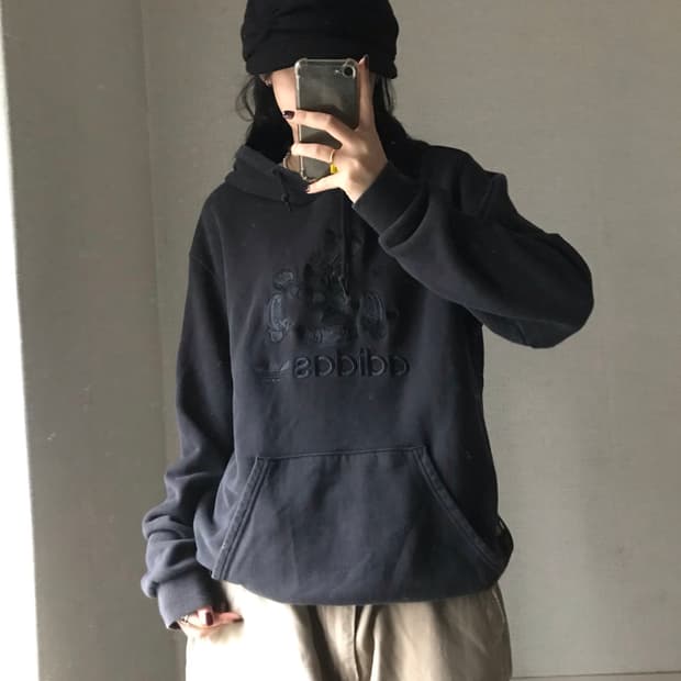 아디다스x디즈니 오버핏 후드티