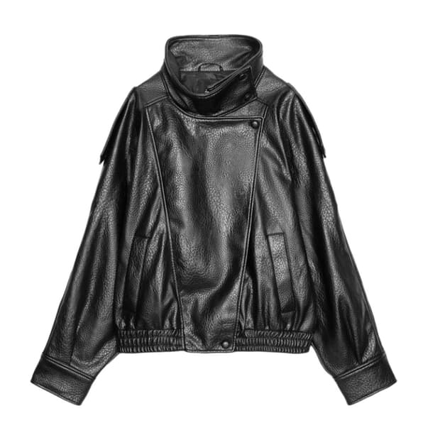 자라 페이크 레더자켓 S