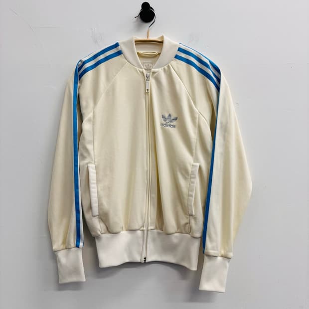 adidas 아디다스 빈티지 트랙탑 져지 크림 블루