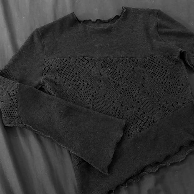 그물 데미지 니트