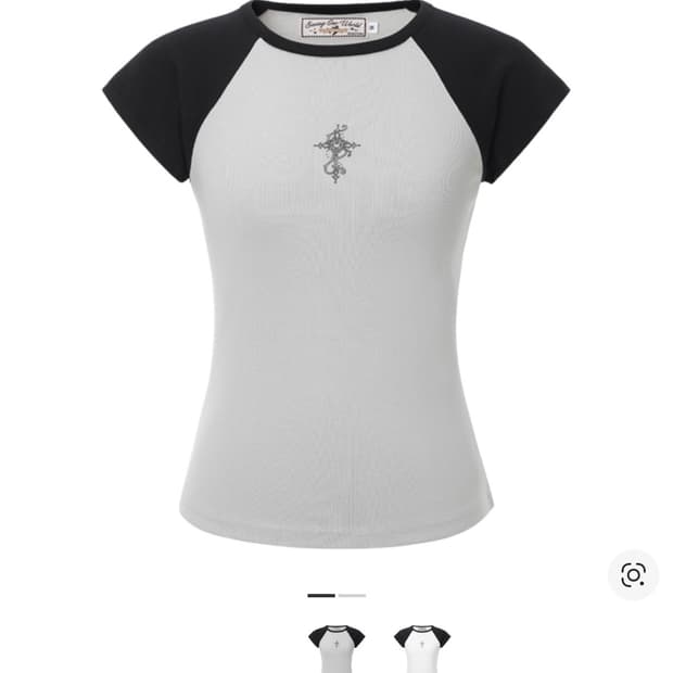 쓰리타임즈 하트크로스 티셔츠 그레이