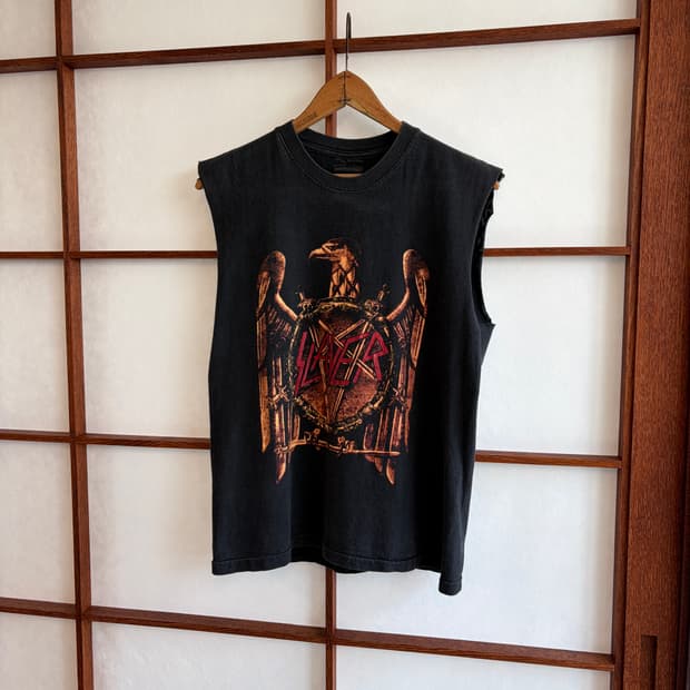 90's Slayer 밴드 티 cut off