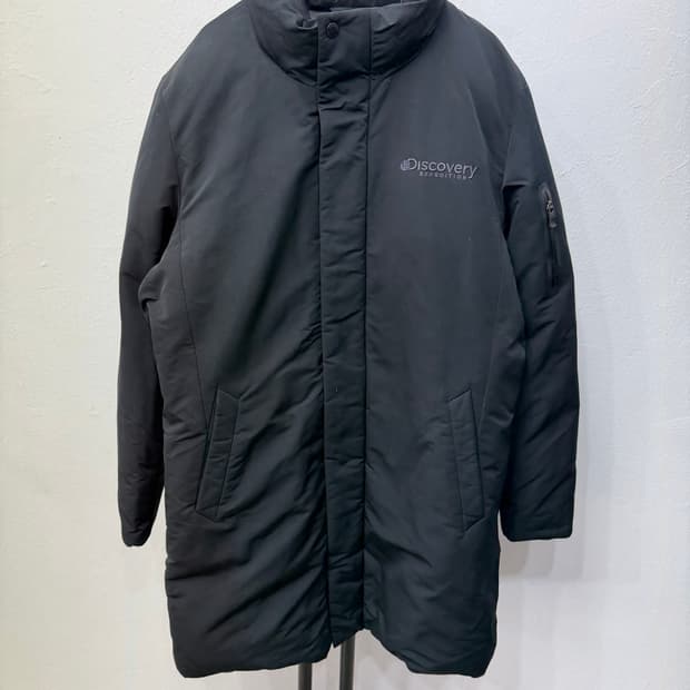 정품) 디스커버리 남성 블랙 덕다운 패딩 100