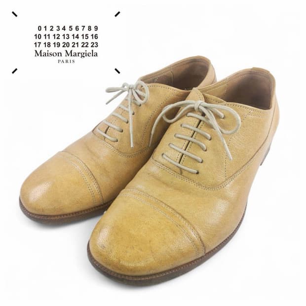 37)Maison Margiela 배이지 스트레이트 팁 더비 슈즈